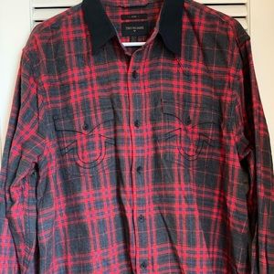Men’s Red true Religion button down shirt